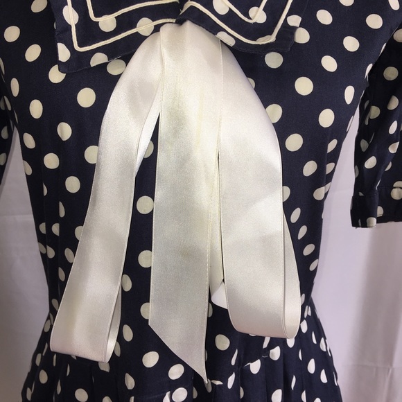 Laura Ashley vintage sailor dress stain on ribbon - Picture 4 of 8